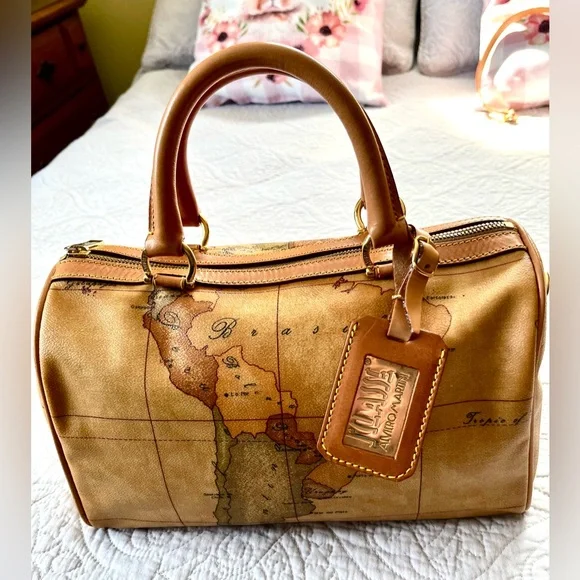 ALVIERI MARTINI NWOT AUTHENTIC GEO CLASSIC BOSTON BAG - Picture 13 of 14